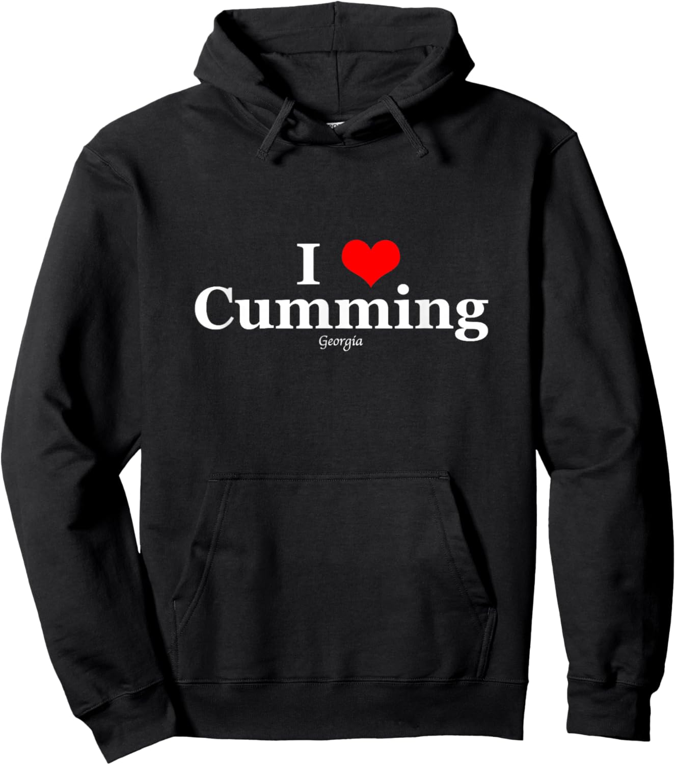 I Heart Cumming, Georgia Hoodie - Hoodie | Black