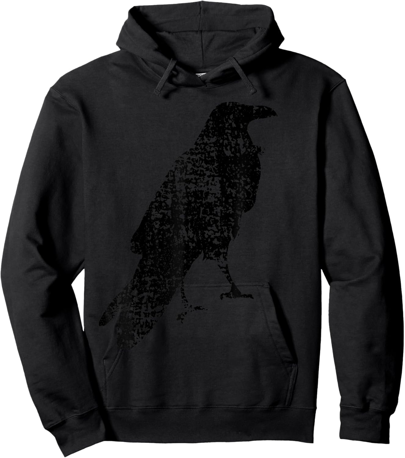 STANDING RAVEN–Cool Bird Graphic Hoodie - Hoodie | Black