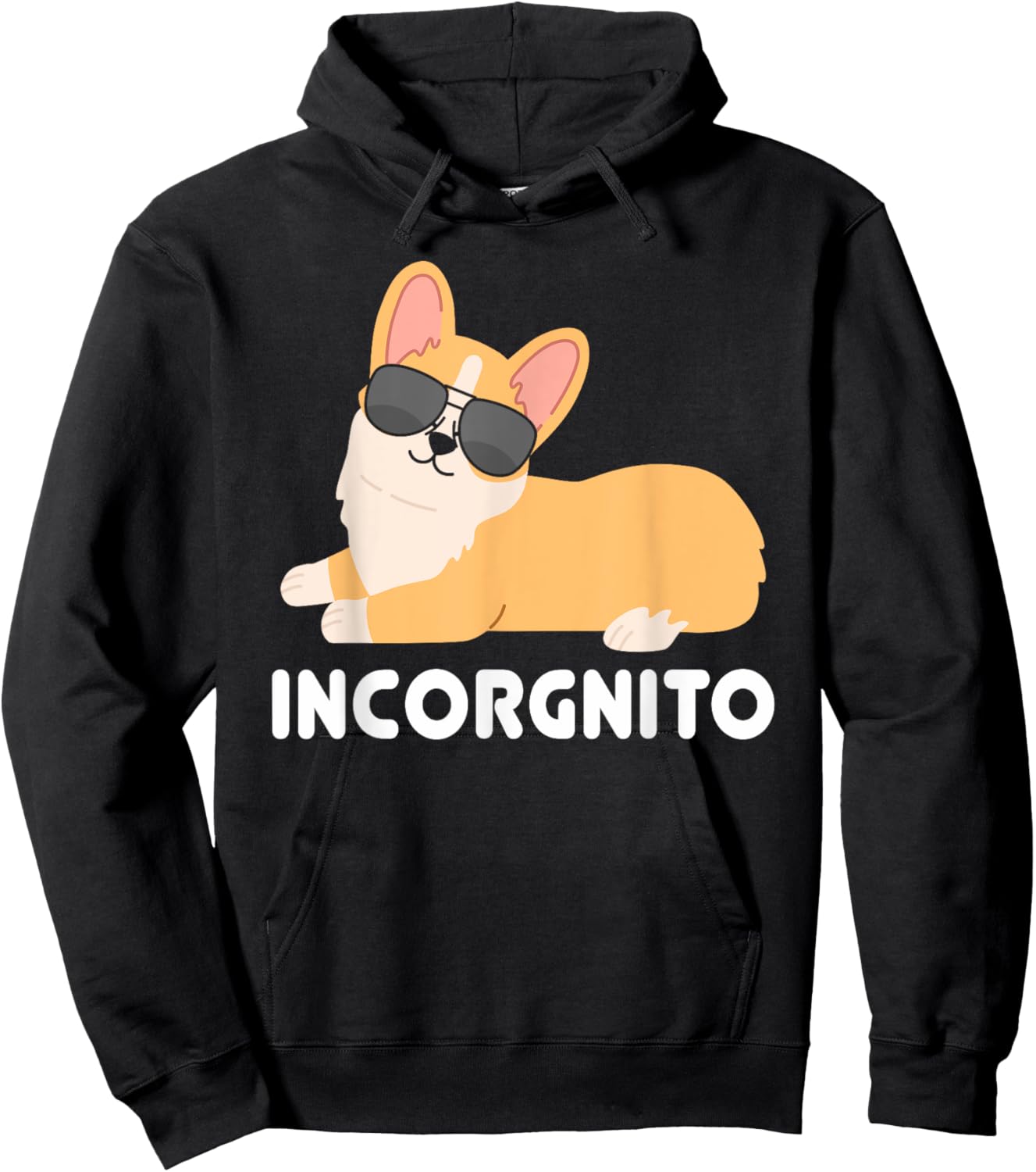 Incorgnito | Welsh Corgi Owner Funny Dog Lover Men Women Girls Kids Hoodie - Hoodie | Black