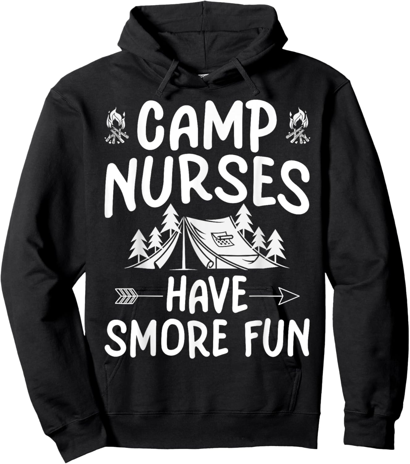 Camp Nurses Have Smore Fun Funny Summer Camp Nursing Men Women Kids Hoodie - Hoodie | Black