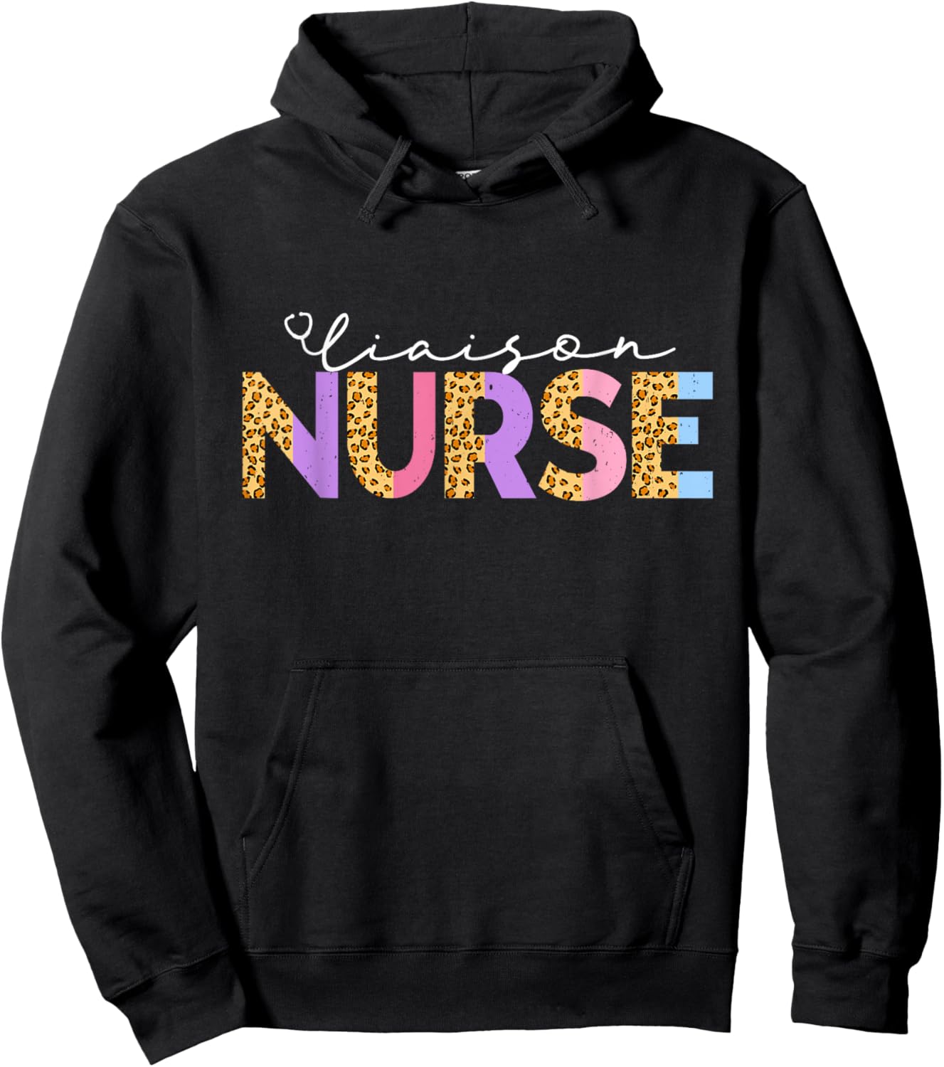 Cute Liaison Nurse Leopard Critical Care Specialist Nursing Hoodie - Hoodie | Black