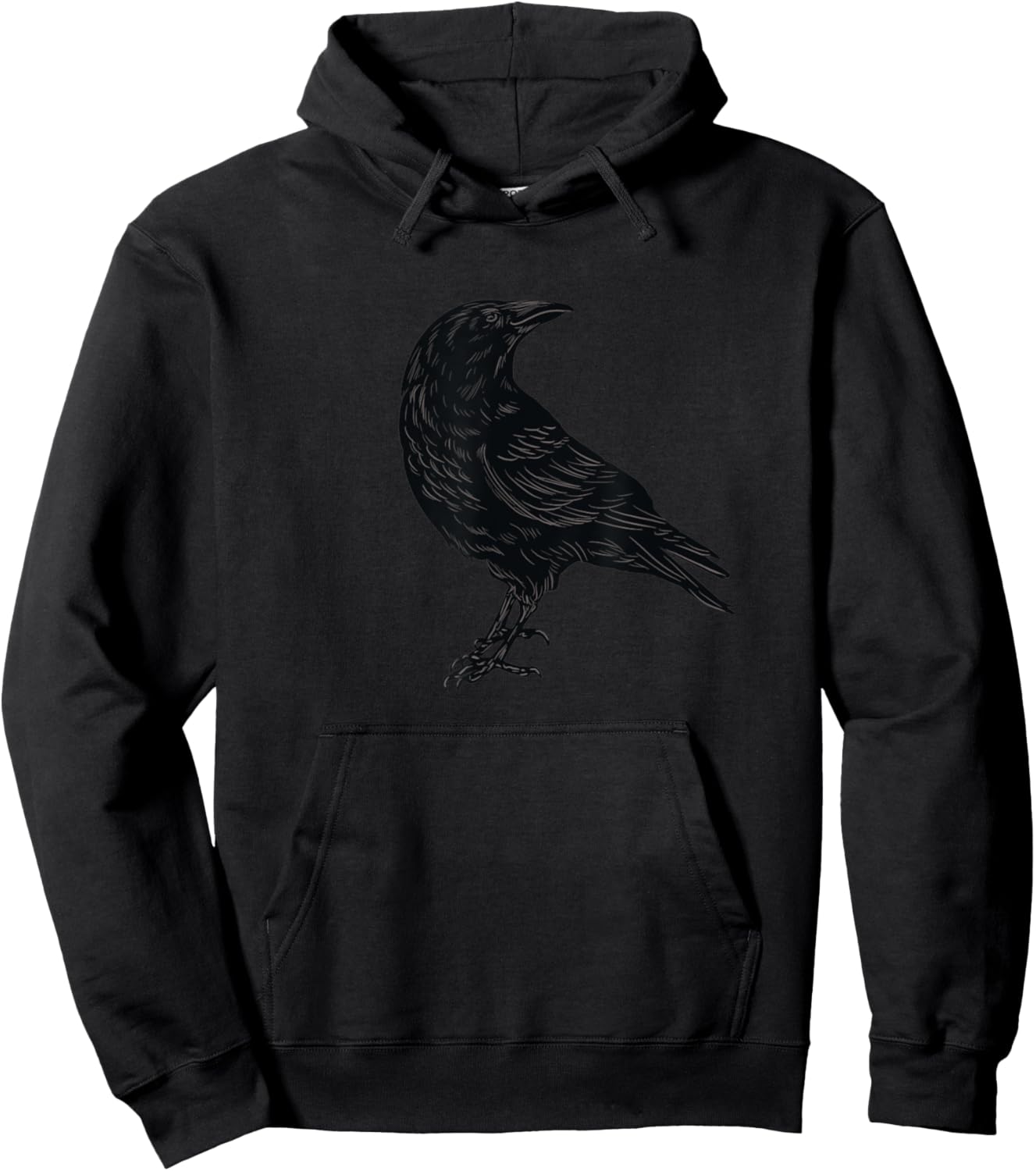 Crow Blackbird Raven Silhouette Bird Hoodie - Hoodie | Black
