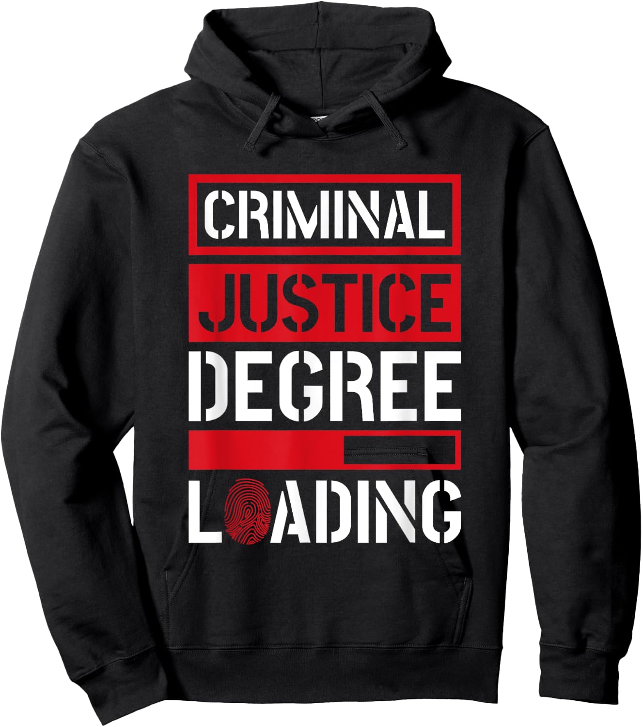 Criminal Justice Degree Loading, Criminal Justice Major Hoodie - Hoodie | Black