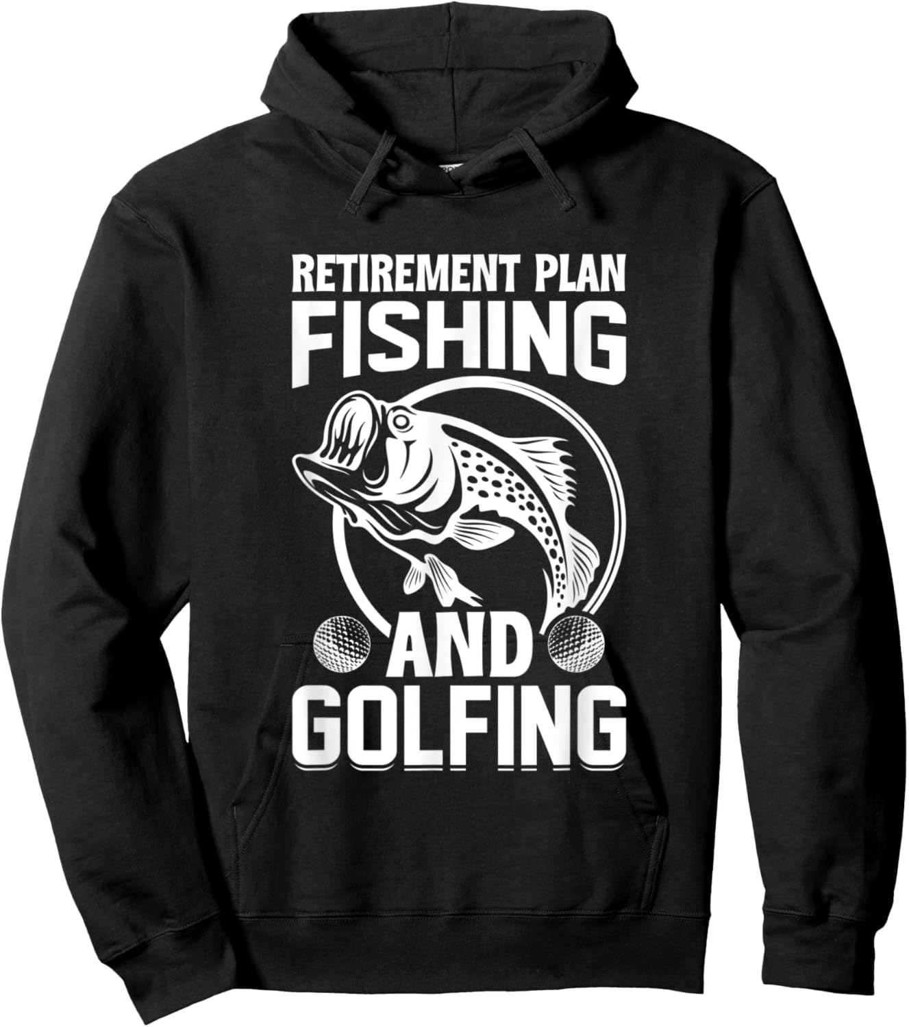 Retirement Plan Fishing and Golfing - Fisherman Golf Retire Hoodie - Hoodie | Black