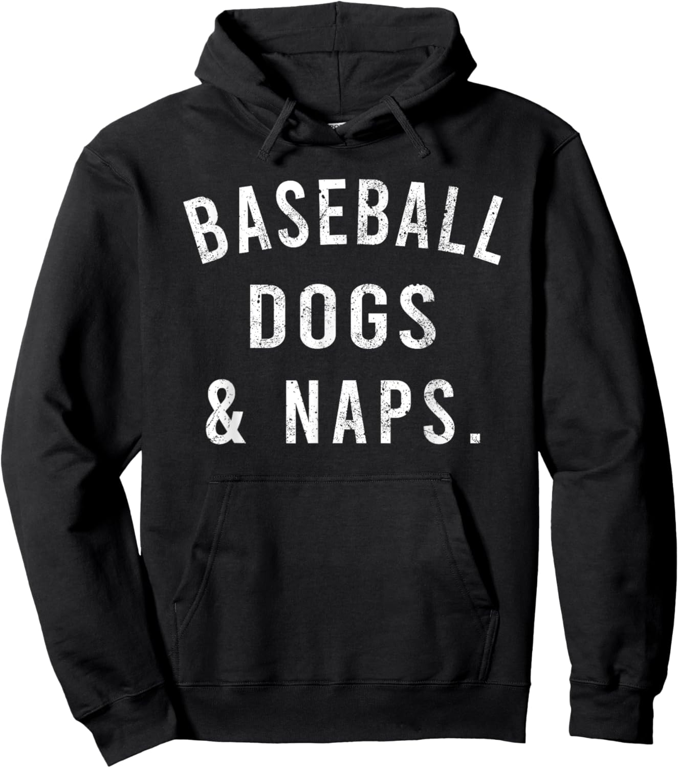Baseball Dogs And Naps Funny Baseball Shirts Men Hoodie - Hoodie | Black