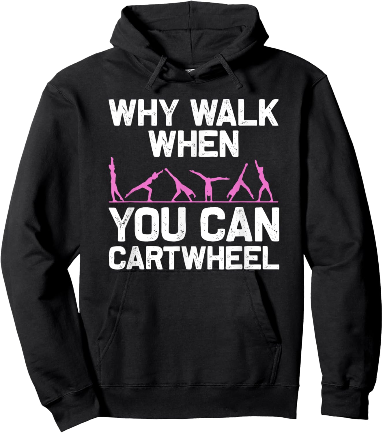 Funny Gymnastics Gymnast Gift Girls Women Cool Cartwheel Hoodie - Hoodie | Black