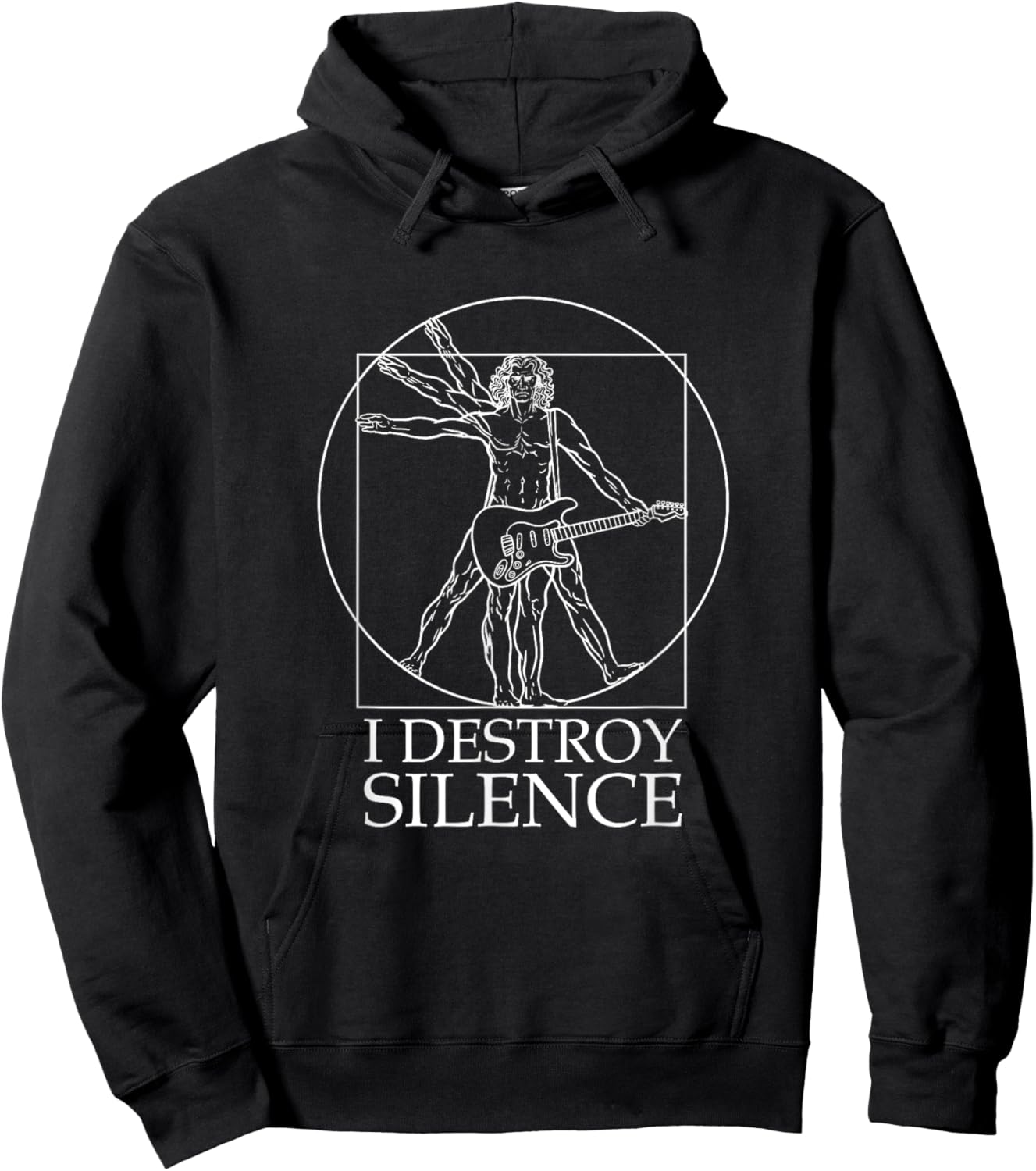 I Destroy Silence Artwork For A Guitar Player Hoodie - Hoodie | Black