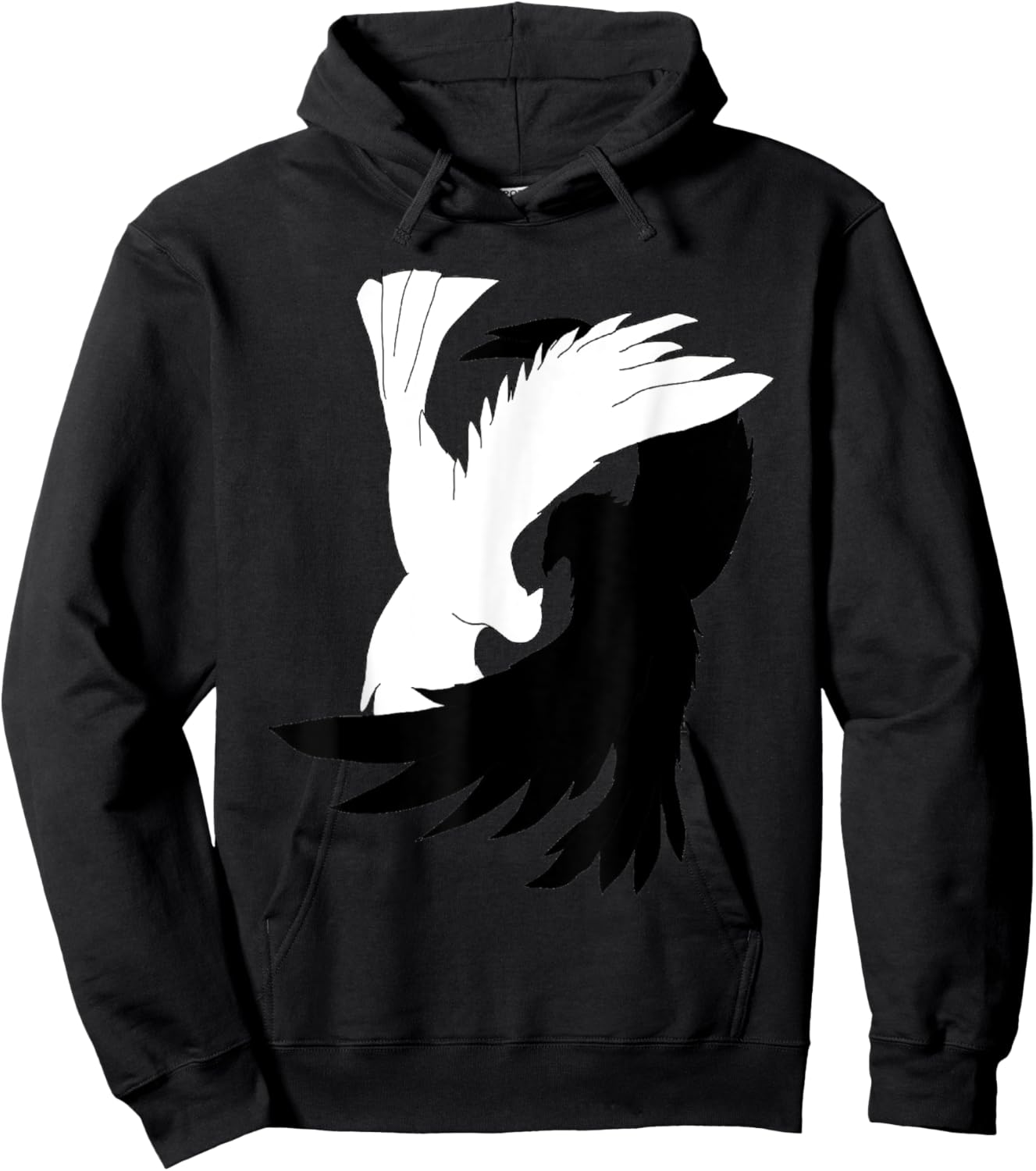 Love Birds shirt Raven Crow Dove Yin Yang Shi Hoodie - Hoodie | Black
