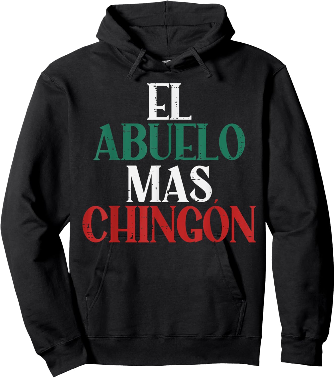 El Abuelo Mas Chingon Mexican Spanish Grandpa Fathers Day Hoodie - Hoodie | Black