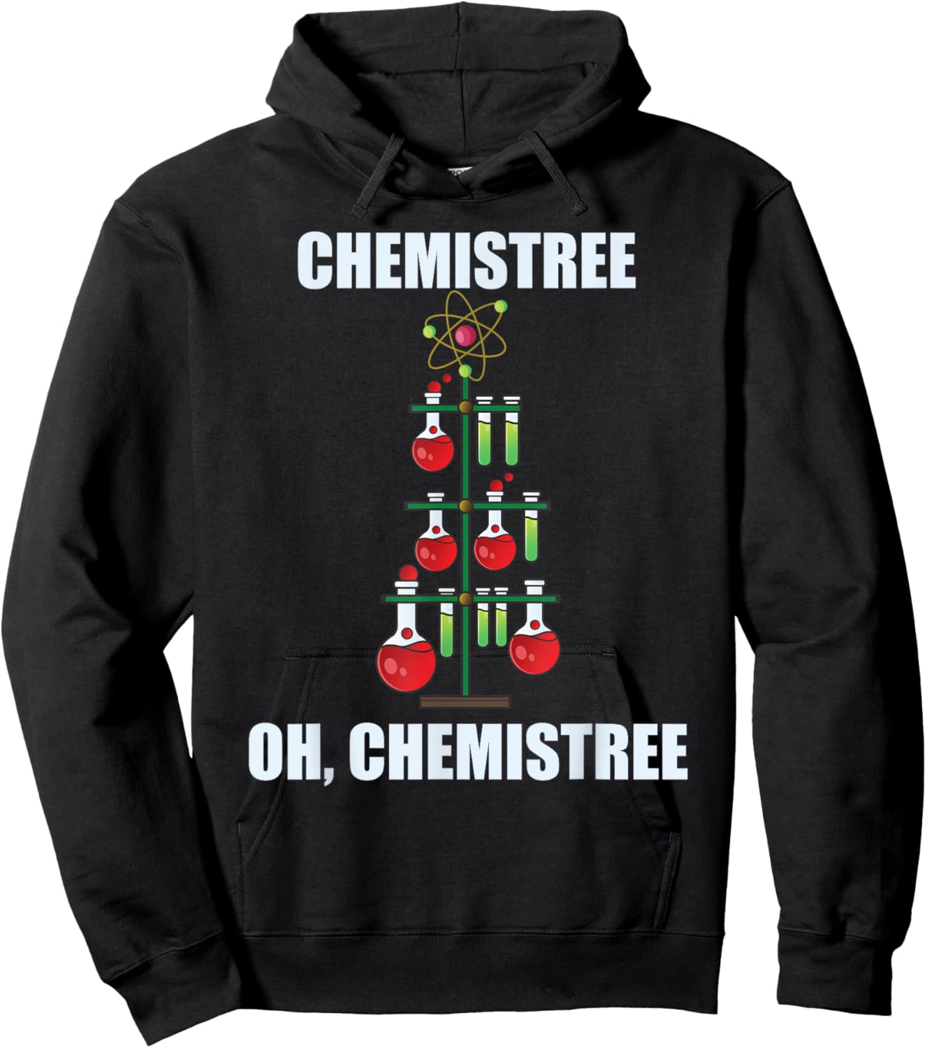 Oh Chemistree Christmas For Chemistree Science Teachers Hoodie - Hoodie | Black