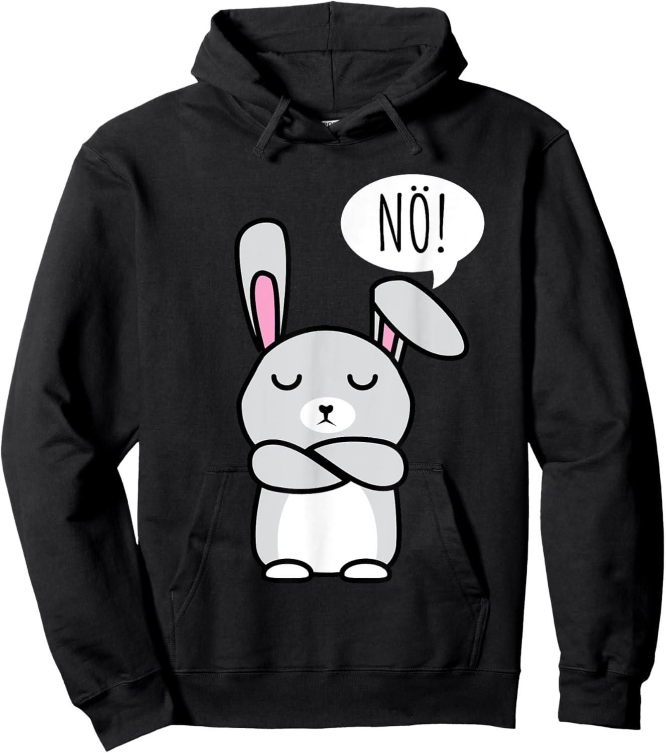 Nö einfach nur Nö Nope Funny Rabbit Men Women Children Hoodie - Hoodie | Black