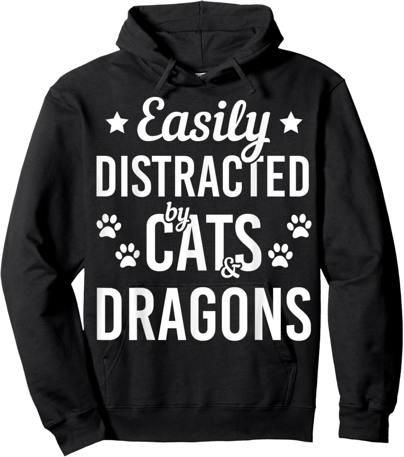 Cat Lover Dragon Lover Cats And Dragons Funny Cat Hoodie - Hoodie | Black