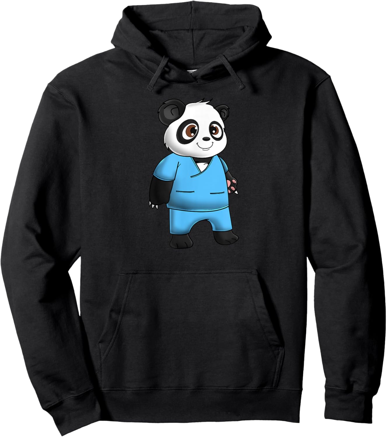Panda Bear Scrub Suit Boy Gift Love Awesome Funny Hoodie - Hoodie | Black