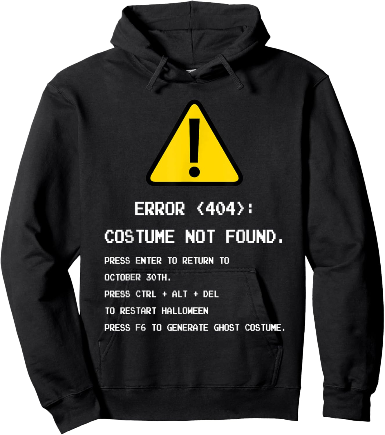 Halloween Error 404 Costume Not Found Coding Programmer Geek Hoodie - Hoodie | Black