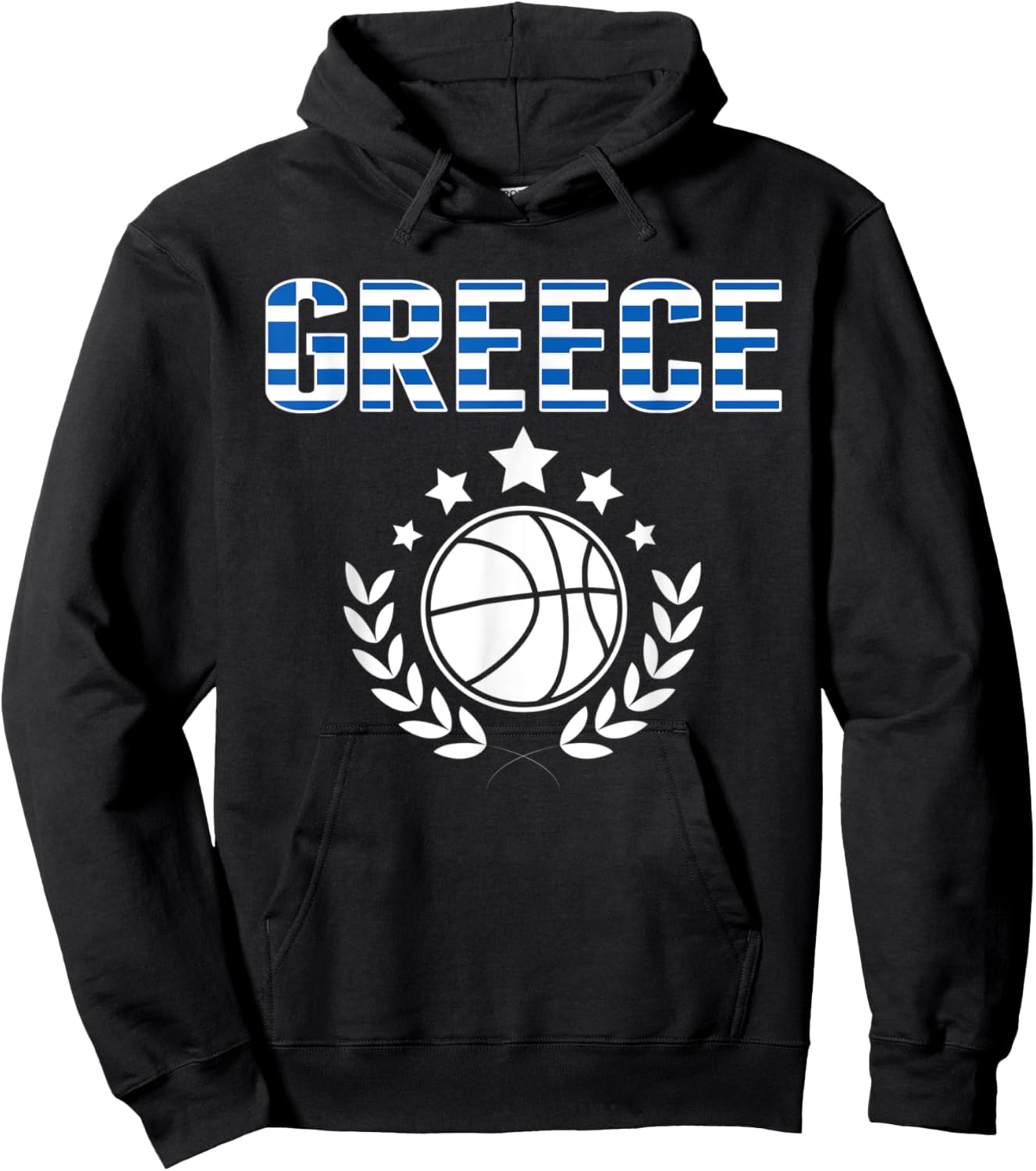 Greece Basketball Fans Jersey Greek Flag Summer Sport Lovers Men Women Kids Hoodie - Hoodie | Black