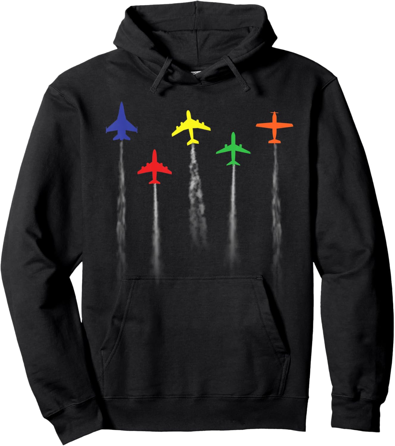 Airplanes Flying Low Pilot Flight Airplane Jet Men Women Hoodie - Hoodie | Black