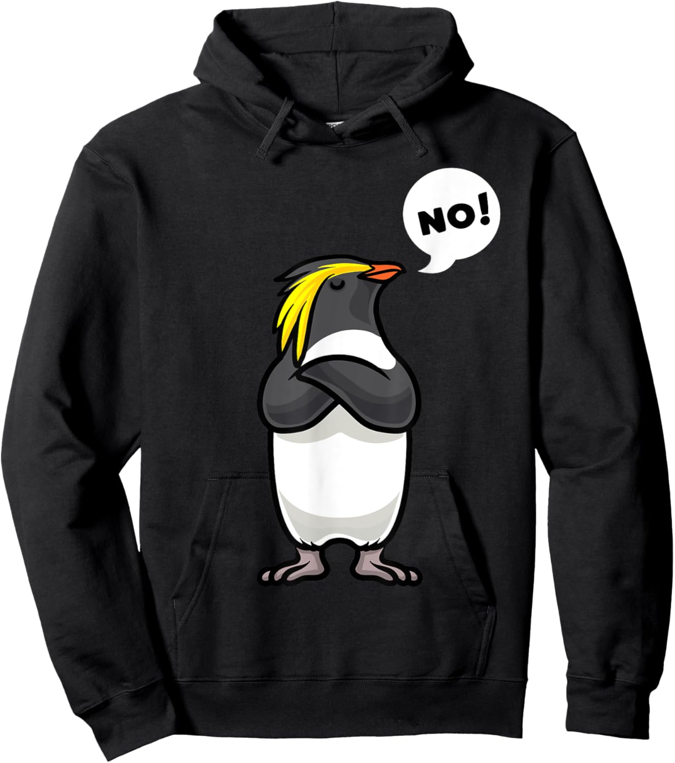 Northern Rockhopper Penguin Tristan Penguin Bird Hoodie - Hoodie | Black