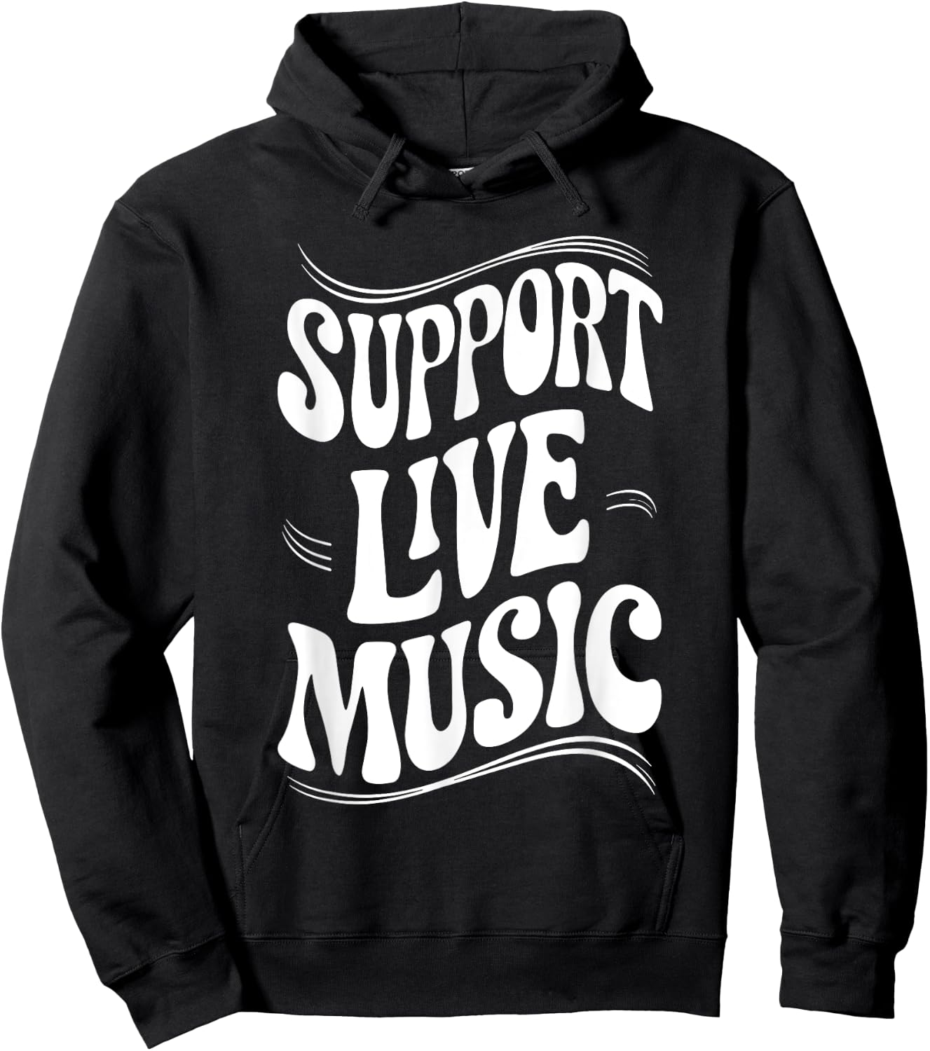Support Live Music Lovers Music Concert Festival Groovy Band Hoodie - Hoodie | Black
