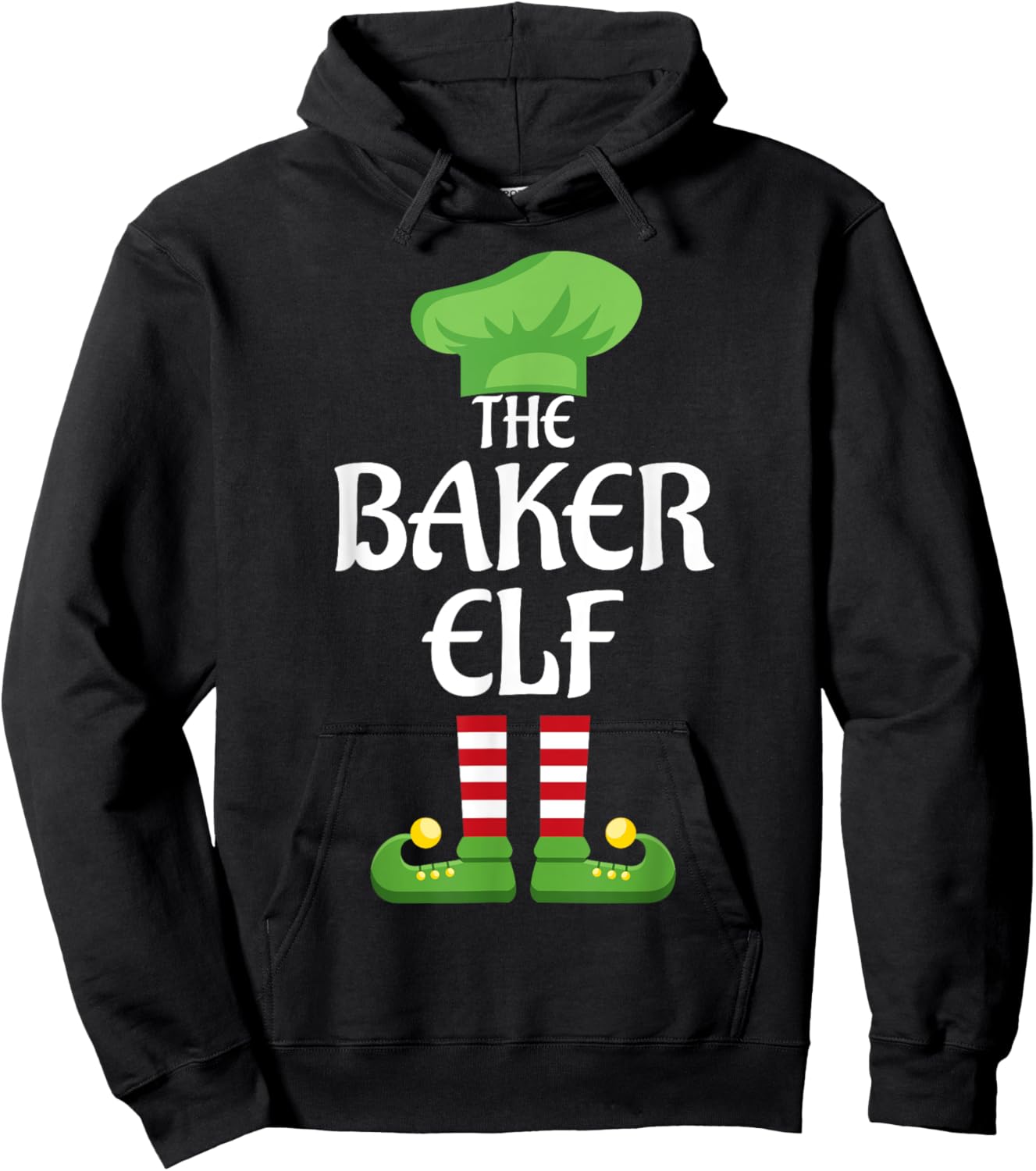 Baker Elf Family Matching Group Christmas Hoodie - Hoodie | Black