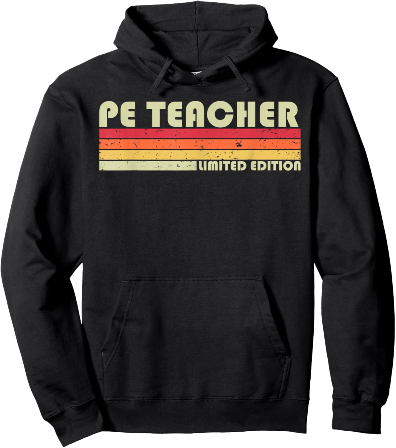 PE Teacher Funny Job Title Profession Birthday Worker Idea Hoodie - Hoodie | Black