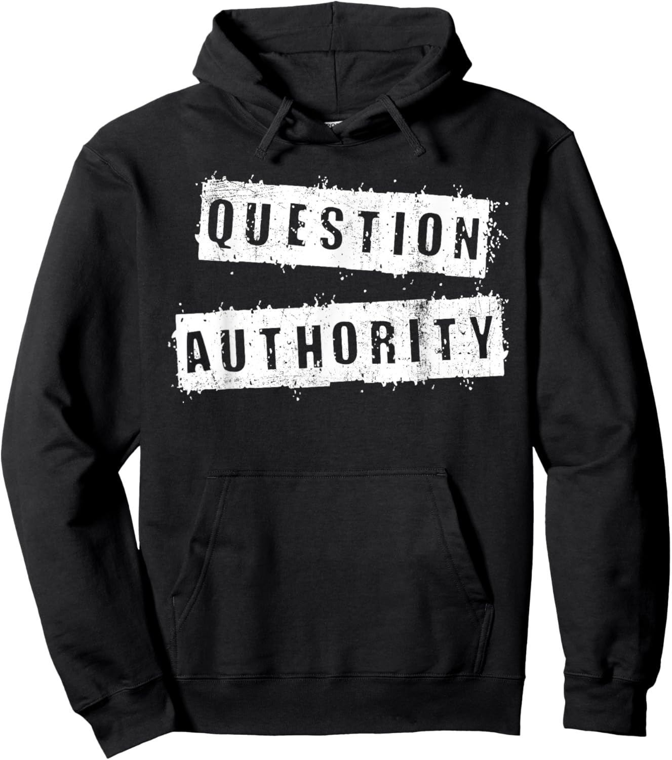 Funny Question Authority Humor Sarcasm Lover Proud Hoodie - Hoodie | Black