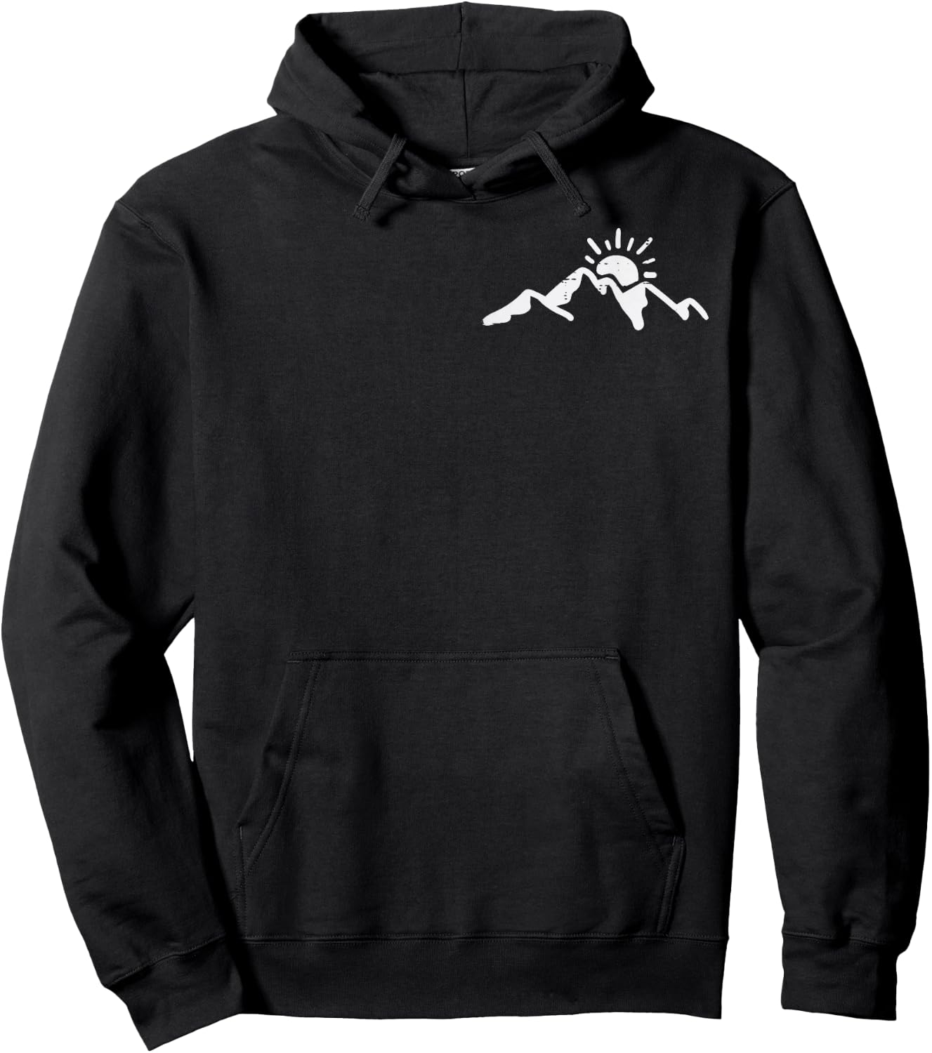 Climbing Mountain Sun Pocket Alpinism Climber Men Women Kids Hoodie - Hoodie | Black