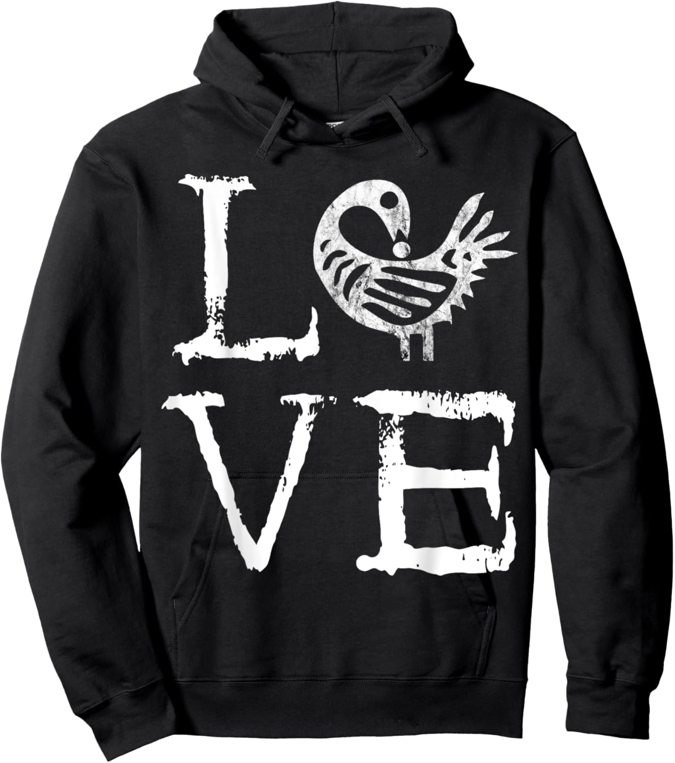 Sankofa African Bird Afrocentric Adinkra Symbol Love Hoodie - Hoodie | Black