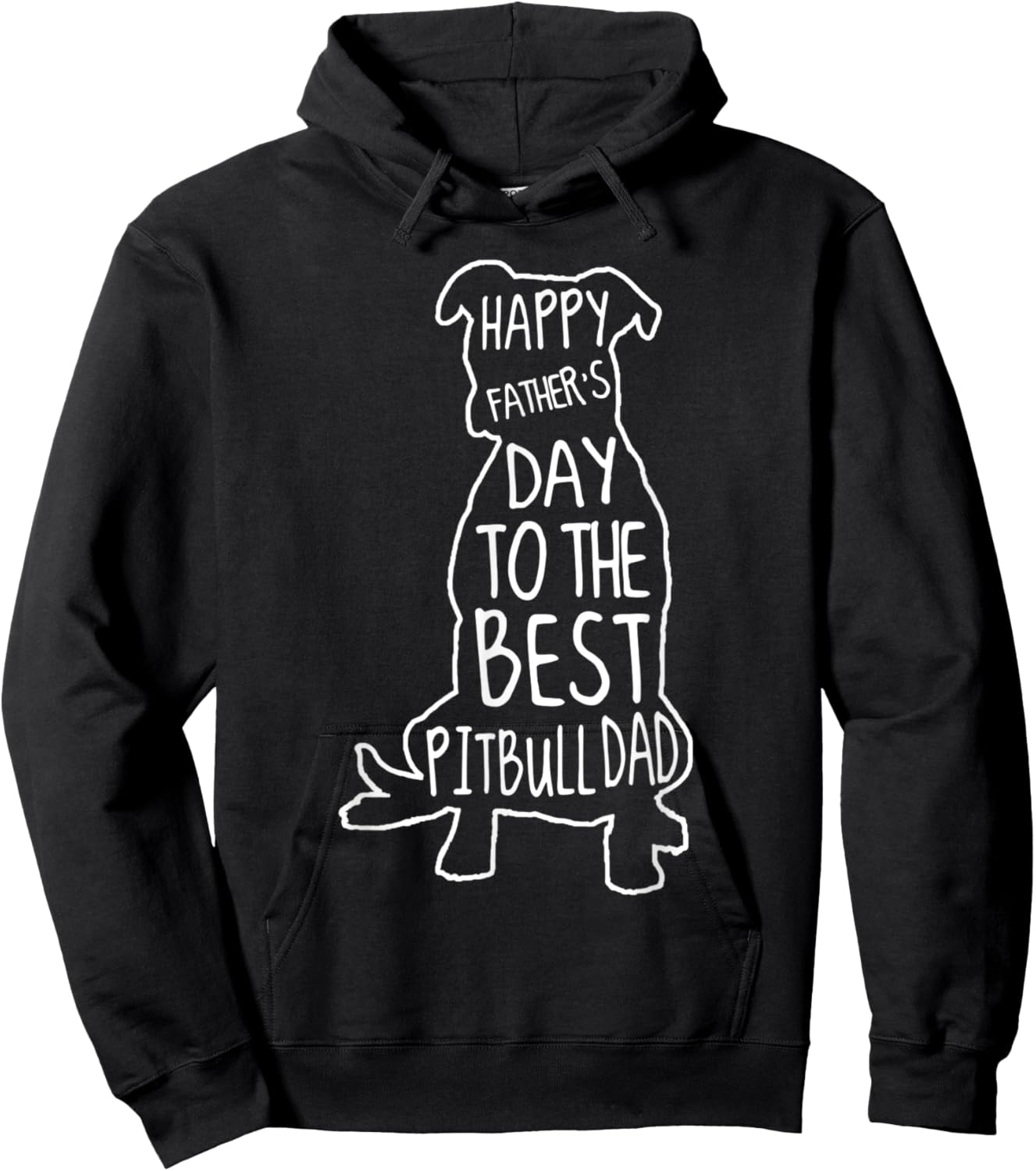 Pittie Dad Shirt Happy Fathers Day To The Best Pitbull Dad Hoodie - Hoodie | Black