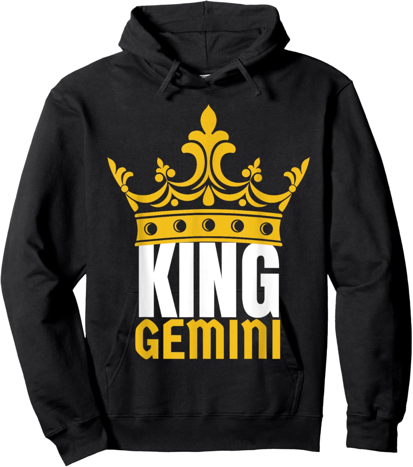 King Gemini Birthday Horoscope Shirt Zodiac Sign Astrology Hoodie - Hoodie | Black