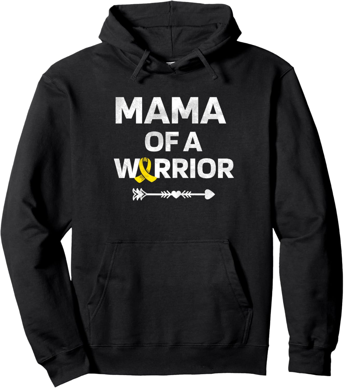 Mama Of A Warrior DIPG Awareness Childhood Cancer Warrior Hoodie - Hoodie | Black