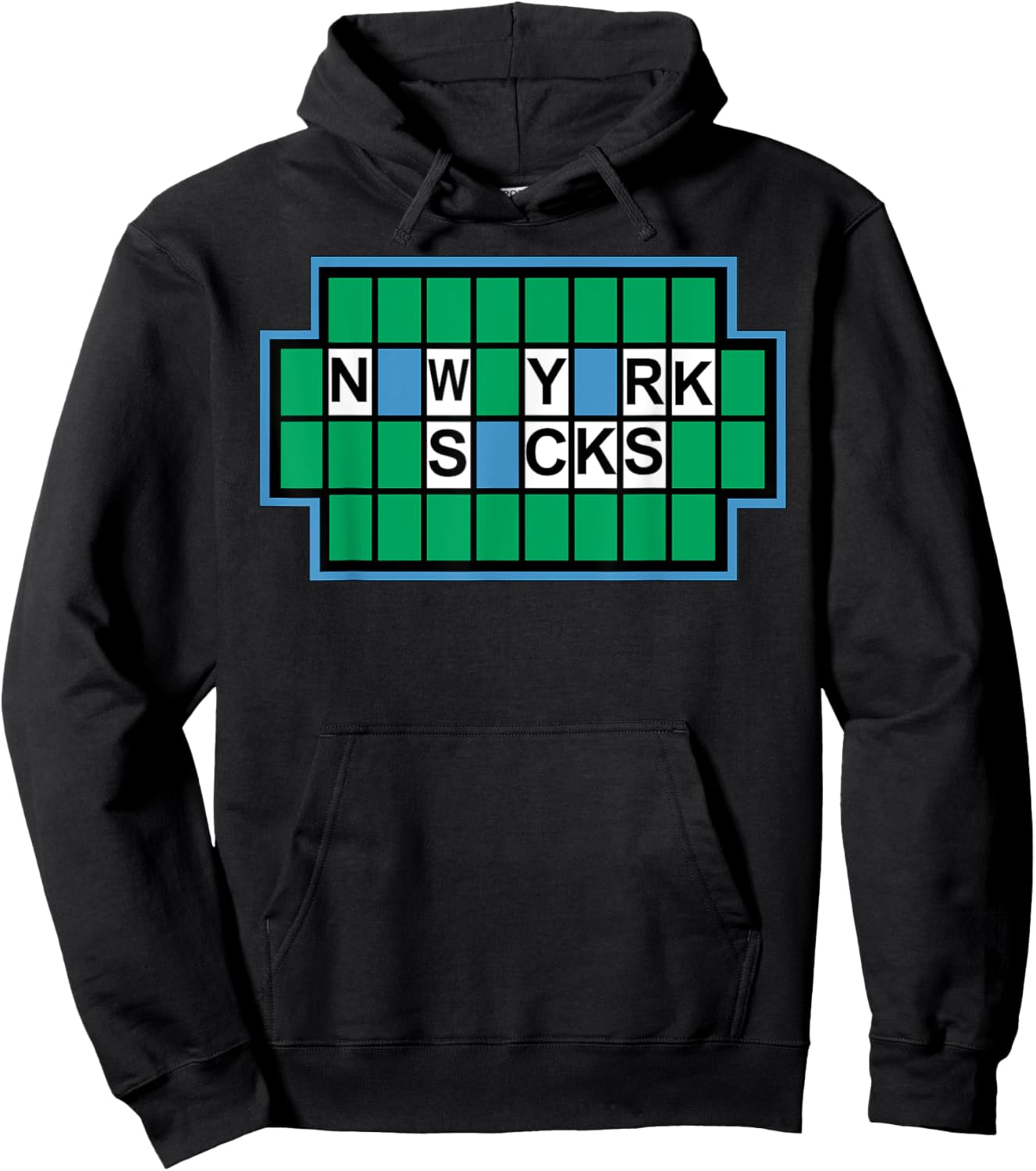 New York Sucks funny I Hate New York - New York Sucks Hoodie - Hoodie | Black