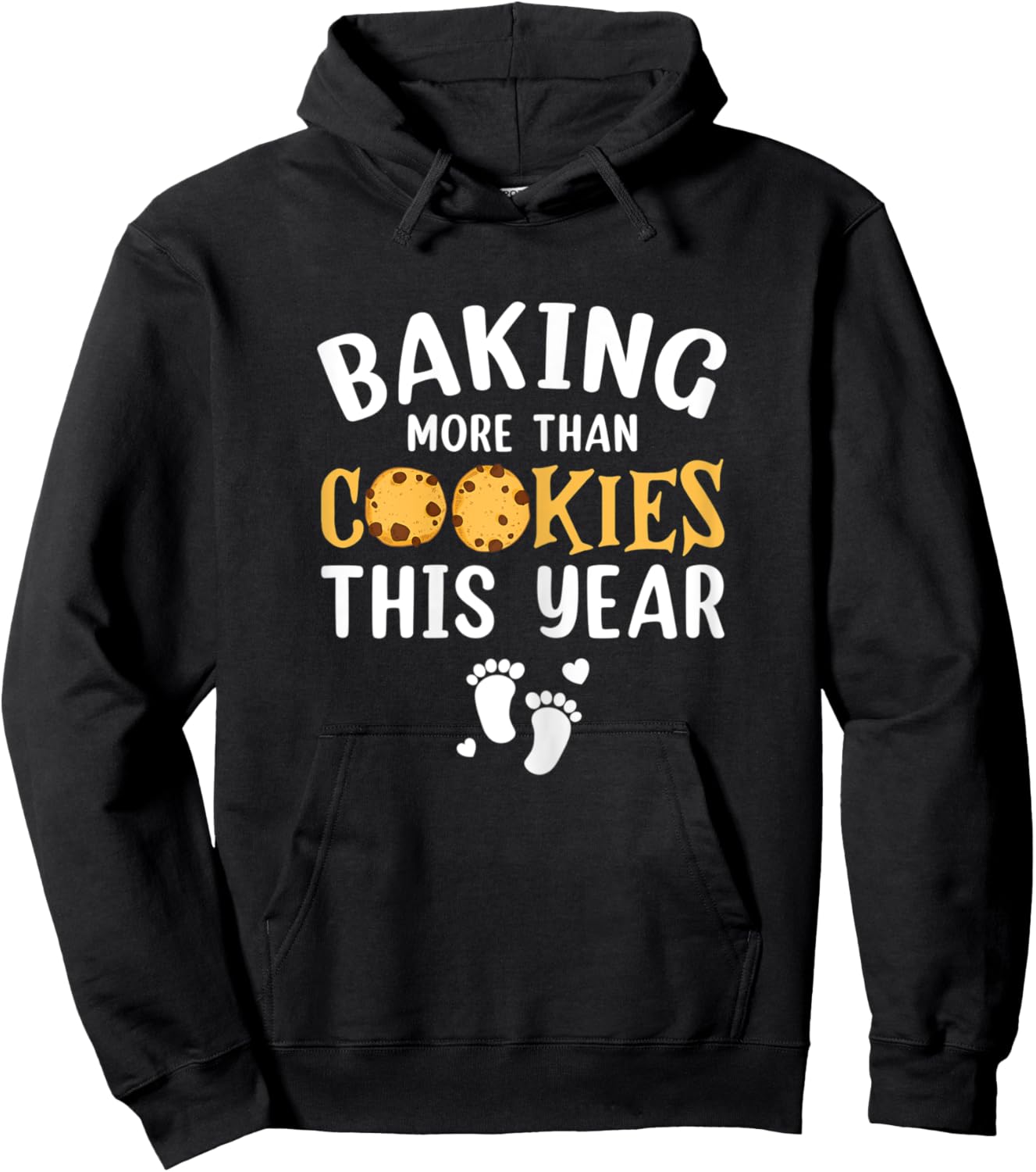Baking More Than Cookies This Year Christmas Pregnancy Baker Hoodie - Hoodie | Black