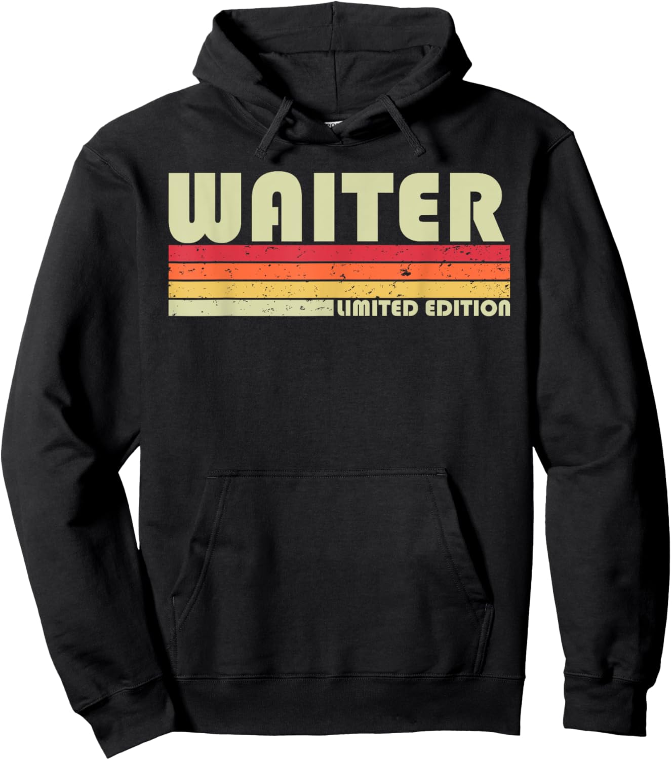 WAITER Funny Job Title Profession Birthday Worker Idea Hoodie - Hoodie | Black