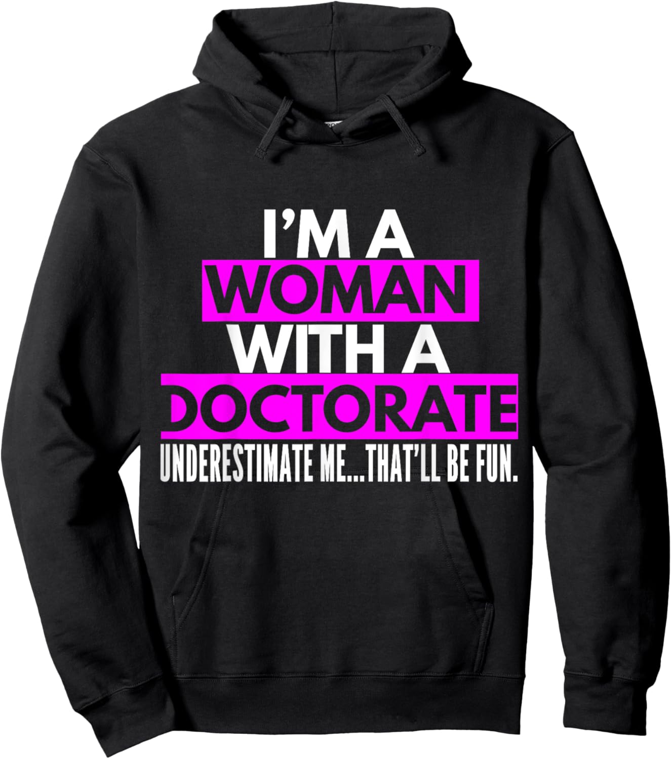Women's Ph.Doctor Gifts for Graduating Women Doctor Miss Mrs Hoodie - Hoodie | Black
