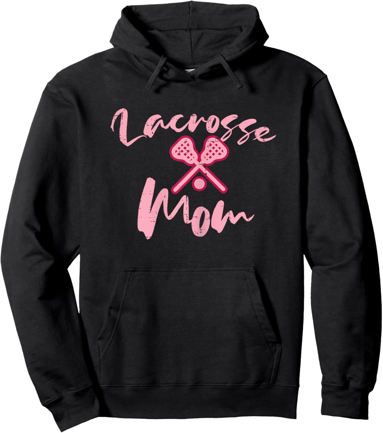 Lacrosse Mom Cute Mothers Day Sports Mama Mommy Women Hoodie - Hoodie | Black