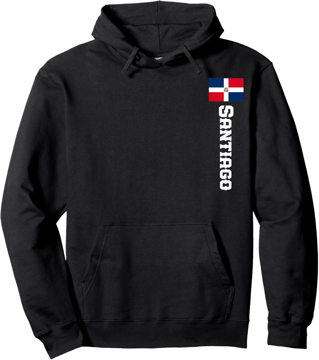 Santiago Last Name Dominican Republic Shirt Women Hoodie - Hoodie | Black