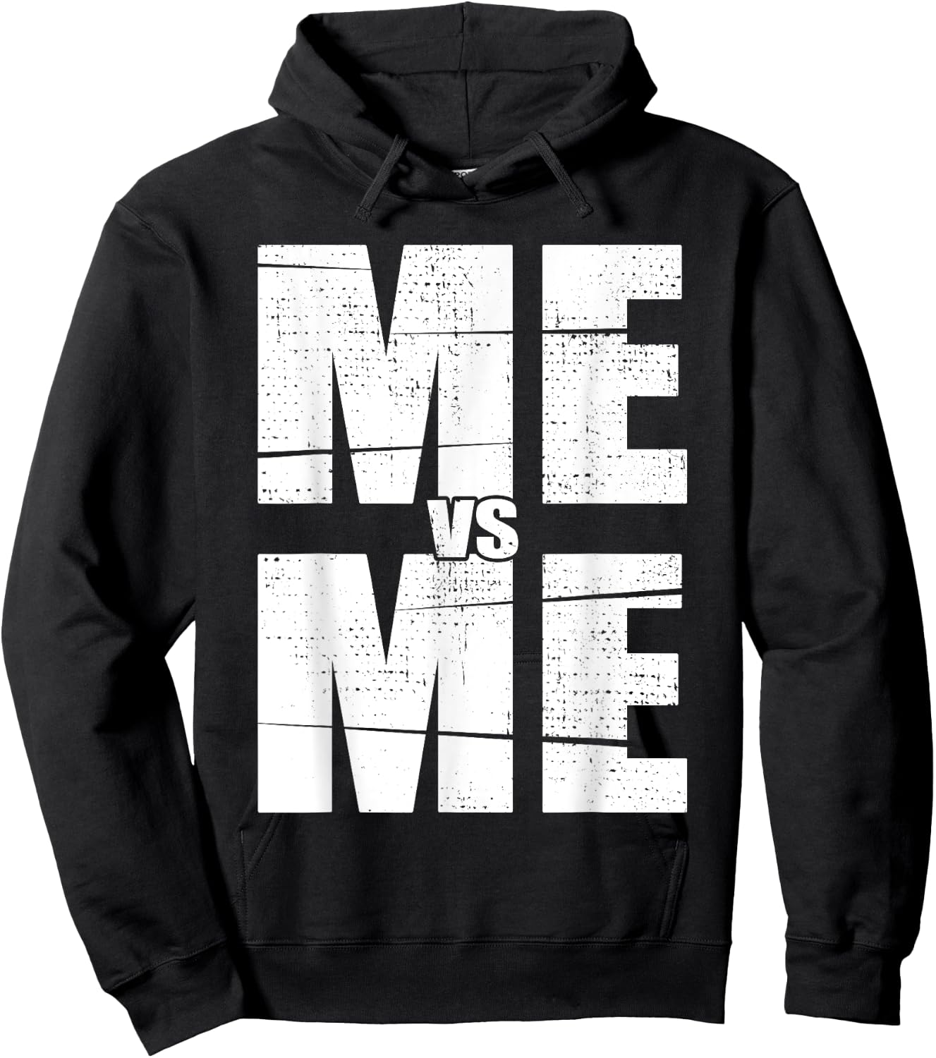 Inspirational Motivational ME vs ME Mindset Workout Hoodie - Hoodie | Black