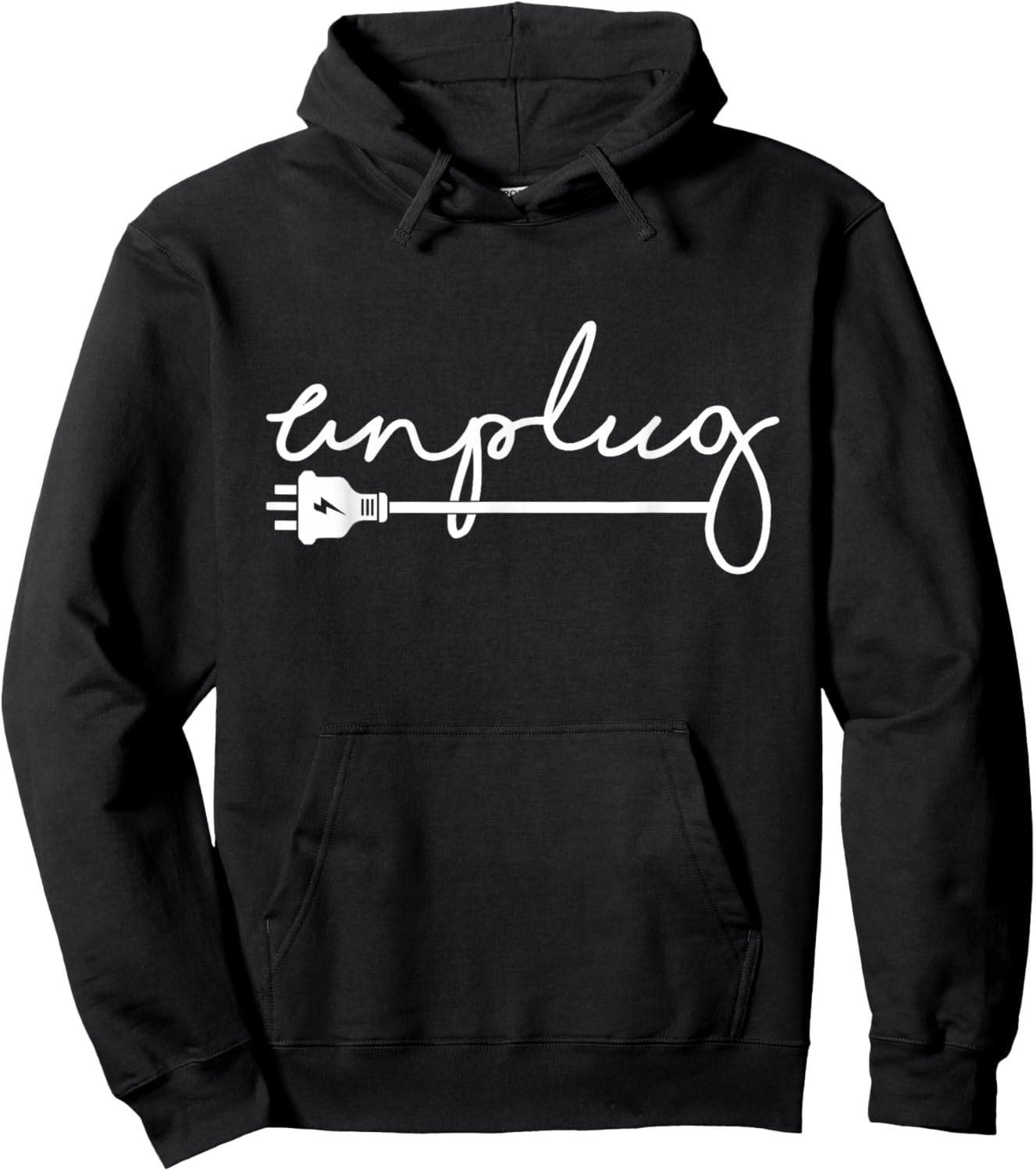 Funny Unplugged Digital Detox Analog Lifestyle Hoodie - Hoodie | Black