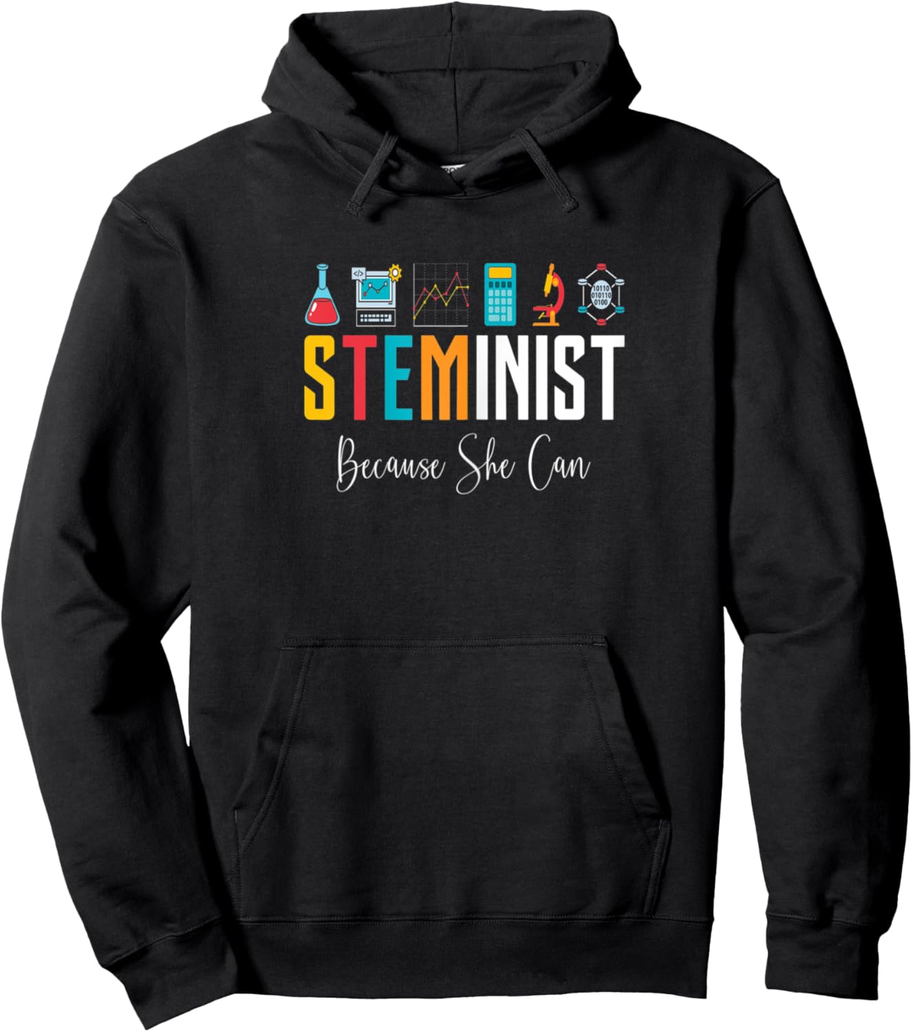 Steminist STEM Female Teacher College High School Student Hoodie - Hoodie | Black