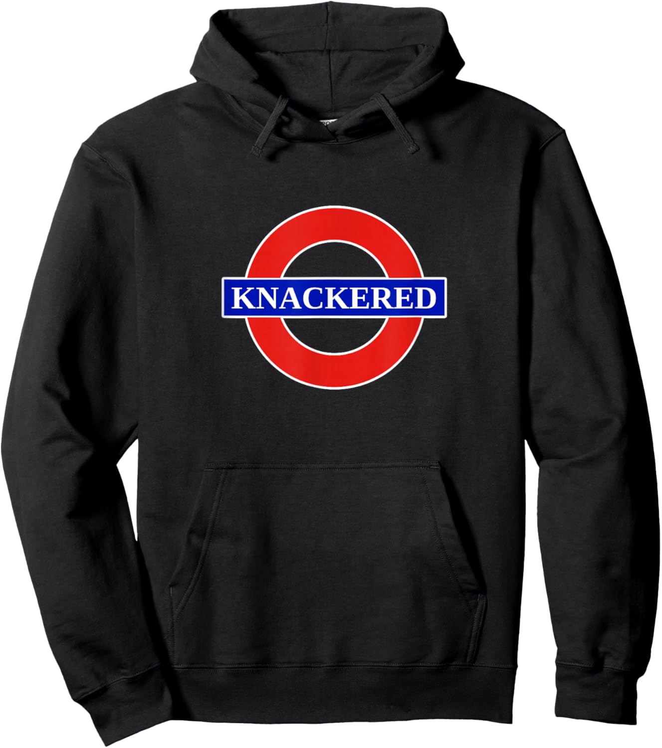 Knackered Funny UK British Slang United Kingdom England Hoodie - Hoodie | Black