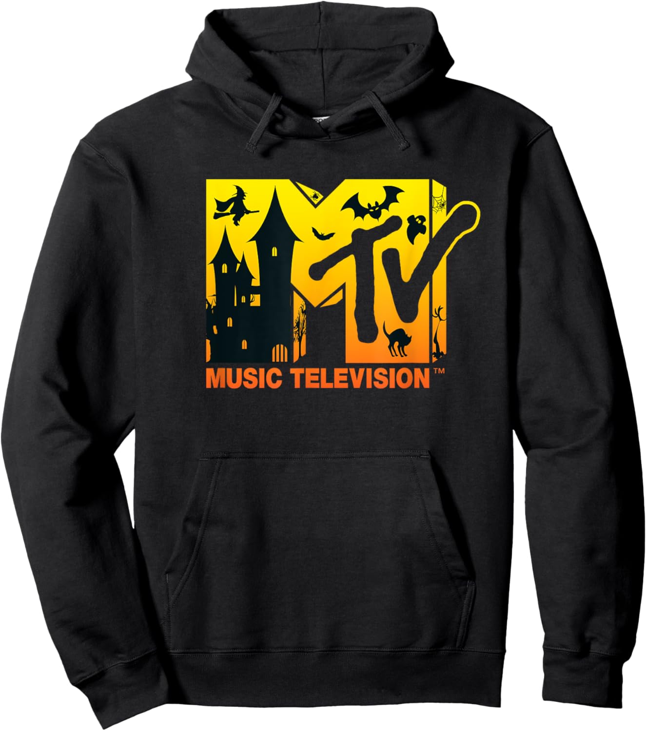 Mademark x MTV - Music Television Halloween Theme Logo Design Hoodie - Hoodie | Black