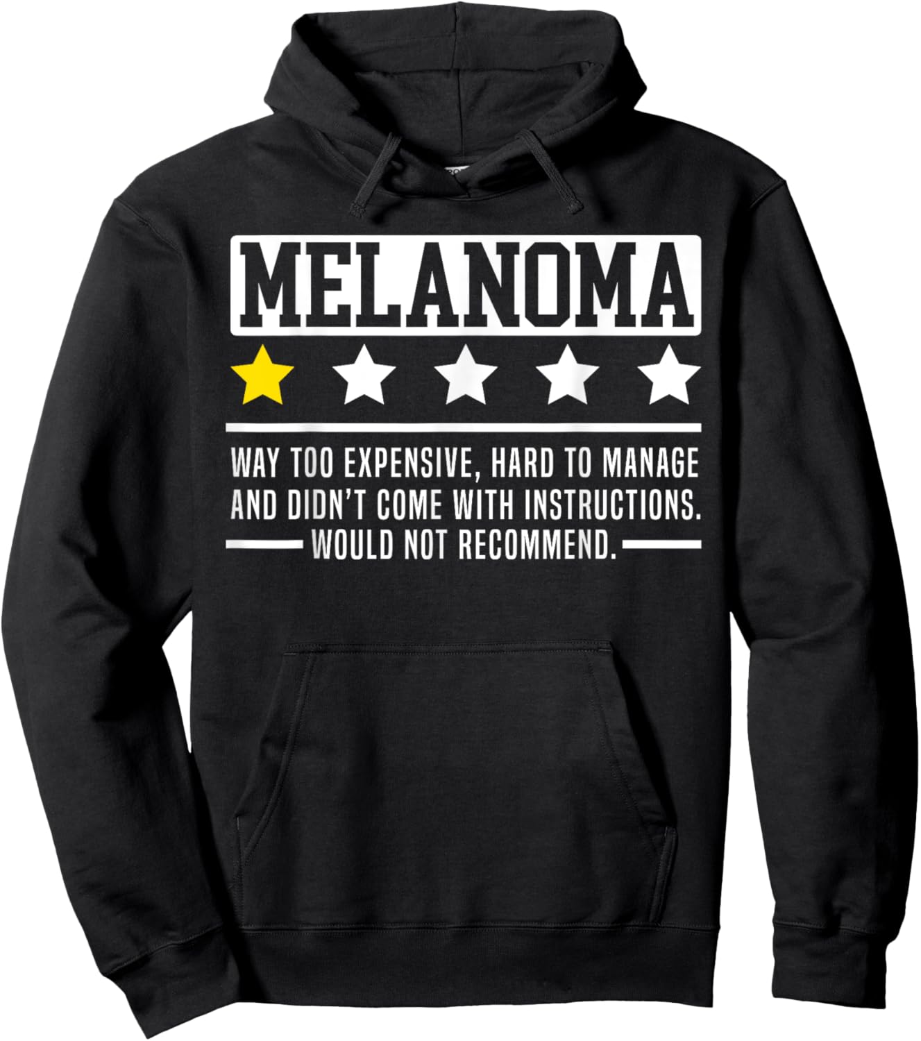 Melanoma Warrior Skin Cancer Melanoma Awareness Hoodie - Hoodie | Black