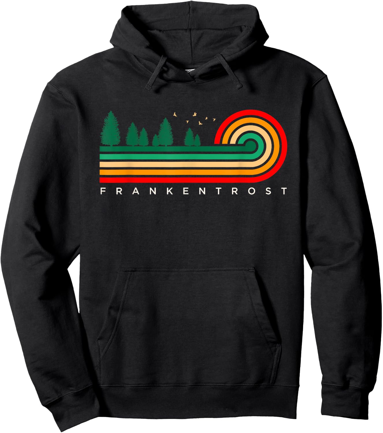 Evergreen Vintage Stripes Frankentrost, Michigan Hoodie - Hoodie | Black