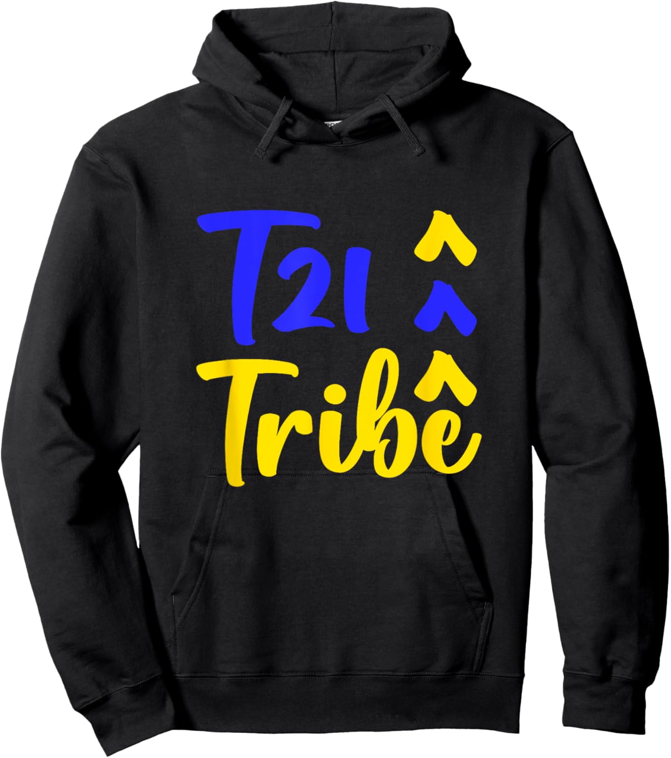 T21 Tribe Trisomy 21 consciousness, solidarity with the Hoodie - Hoodie | Black