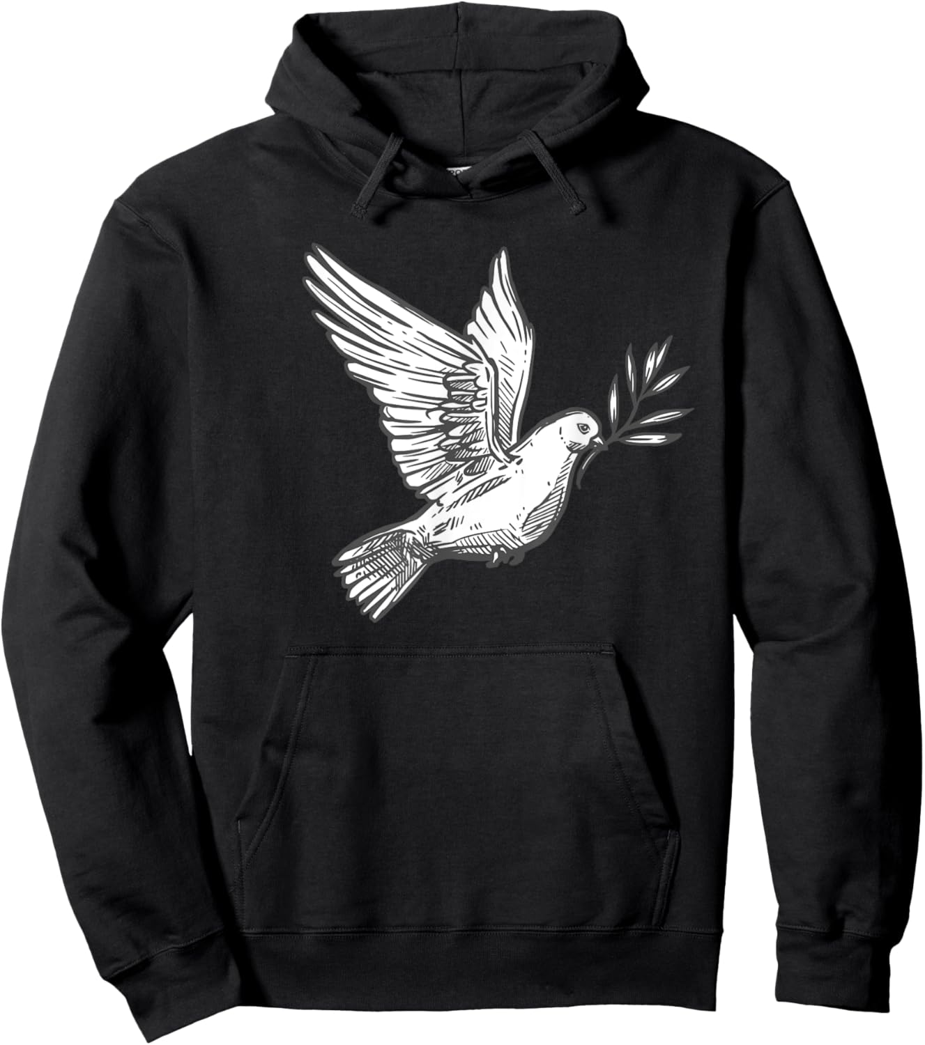 Flying Lonesome Peace Dove Pigeon Bird Lover Gift Men Women Hoodie - Hoodie | Black
