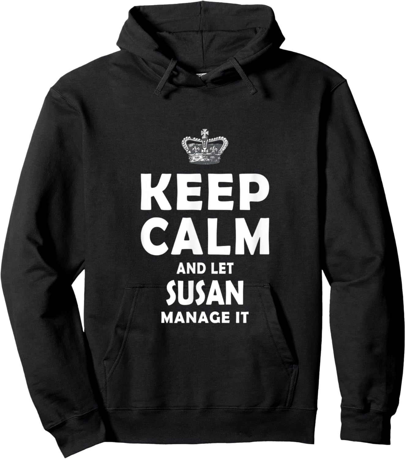 Keep Calm And Let SUSAN Manage It Girls Hoodie - Hoodie | Black