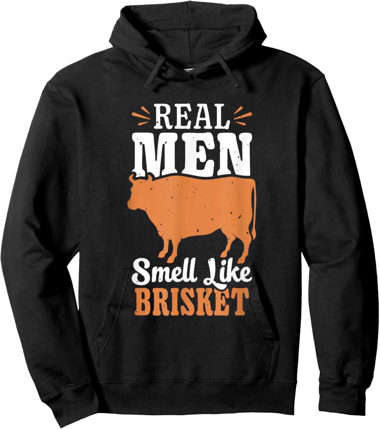 Real Men Smell Like Brisket Grilling Barbecue Smoke Brisket Hoodie - Hoodie | Black