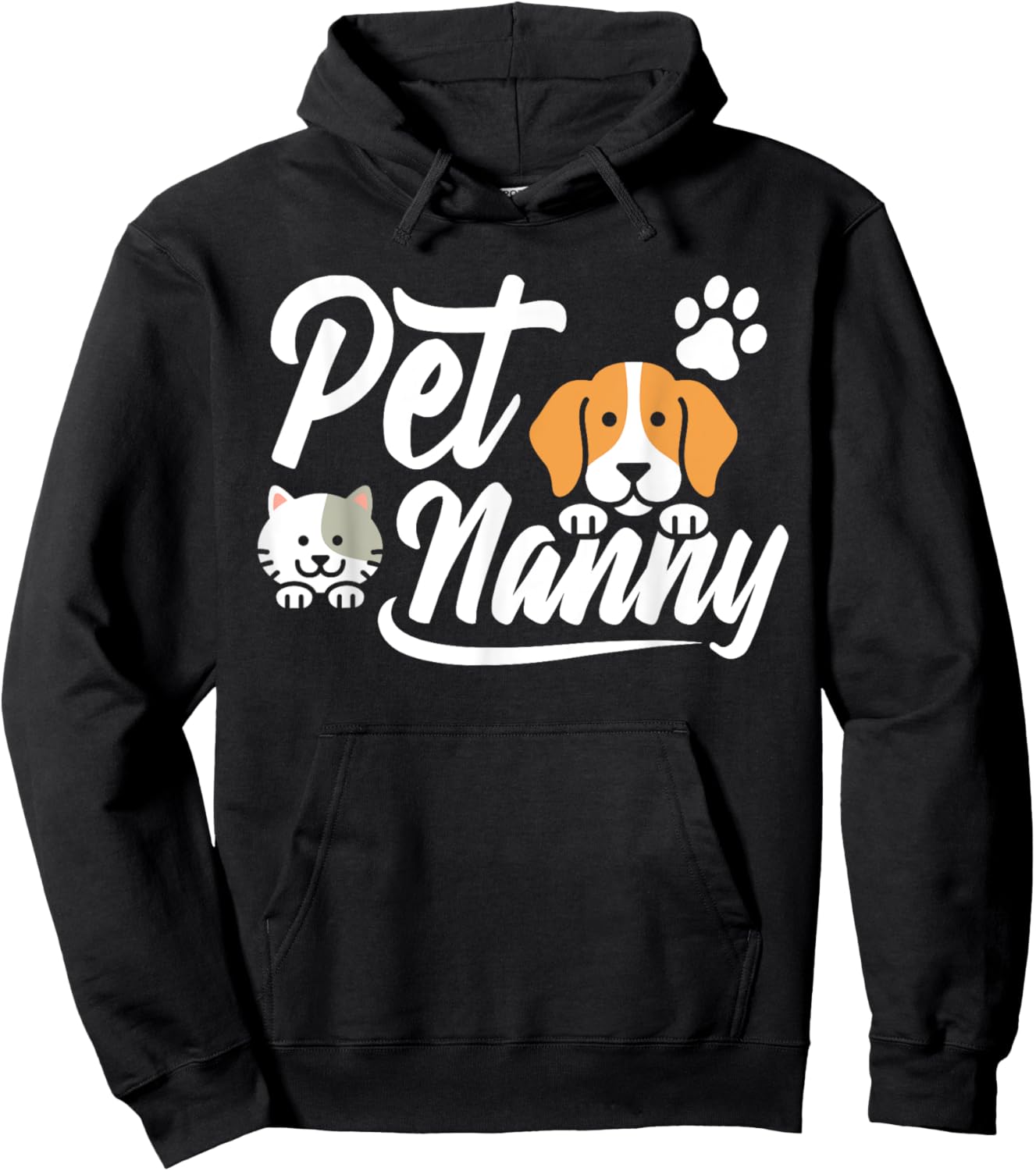 Pet Sitting Watcher Pet Sitter Pet Nanny Funny Hoodie - Hoodie | Black