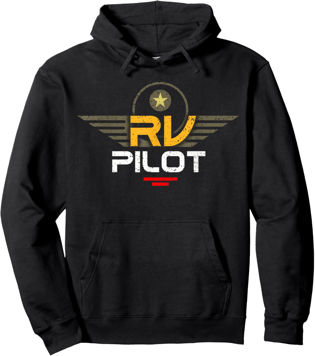 The Camp Fire Apparel RV Camping - Black, -Adults, Short Sleeve, Classic Fit, , Modern, Fun, Unique Design Hoodie - Hoodie | Black