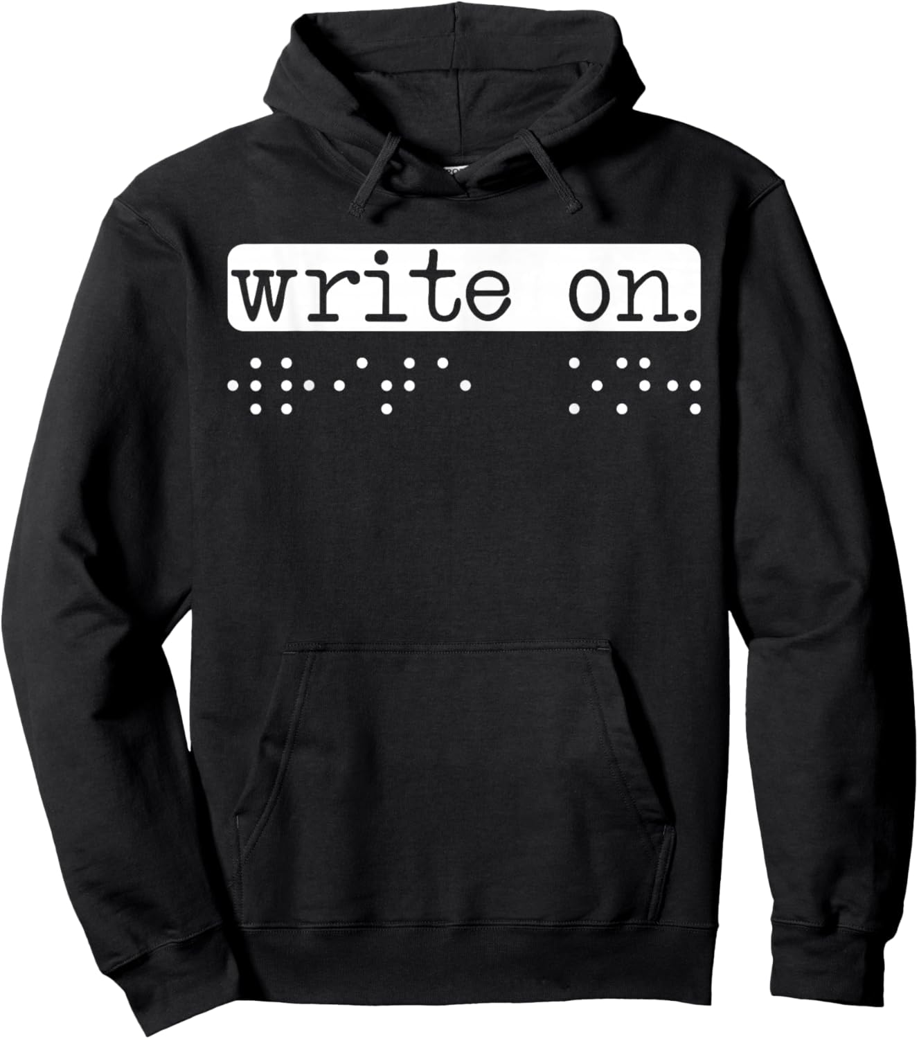 Write On Braille Visually Impaired Blind Awareness Hoodie - Hoodie | Black